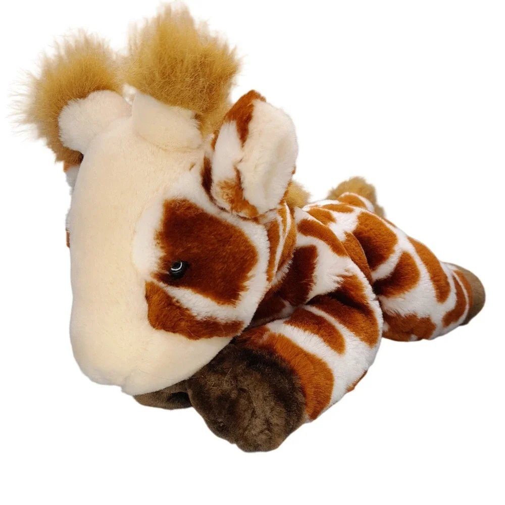 Laying Giraffe Plush Stuffed Animal Spotted Brown White Safari Toy‎ 12 Inch